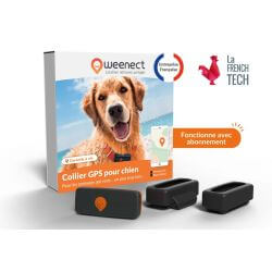 Collier GPS chien Weenect XS noir