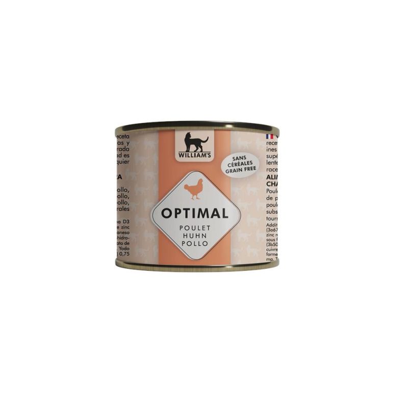 WILLIAM'S OPTIMAL POULET 200gr pour chat
