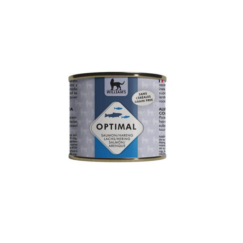 WILLIAM'S OPTIMAL SAUMON/HARENG 190gr pour chat