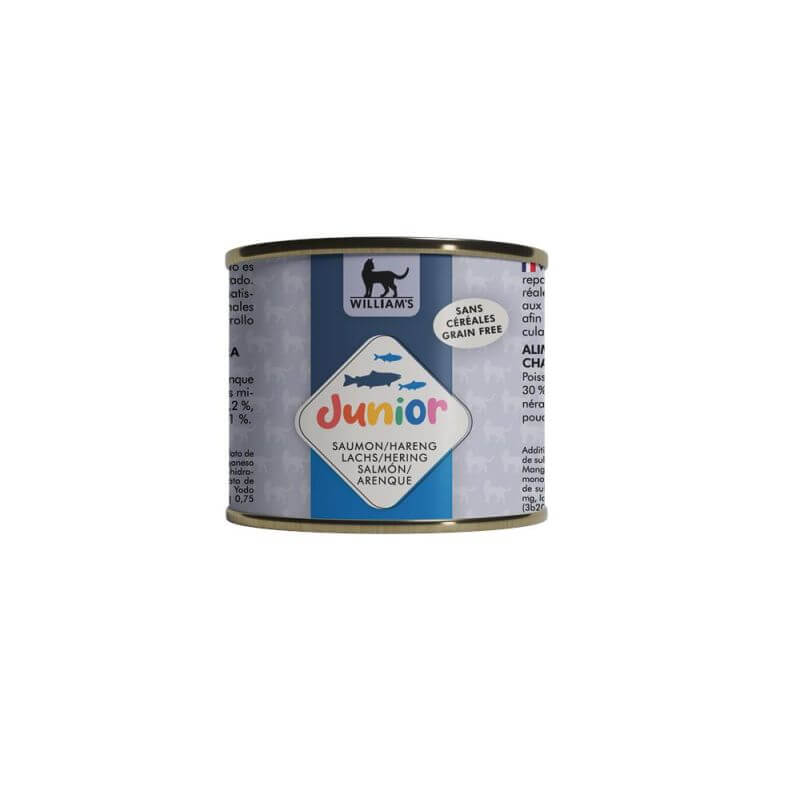 WILLIAM'S JUNIOR SAUMON/HARENG 190gr pour chat
