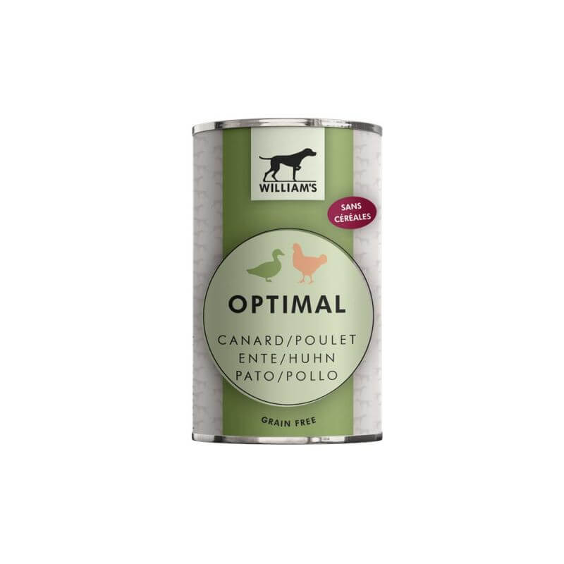 WILLIAM'S OPTIMAL CANARD/POULET 400gr pour chien