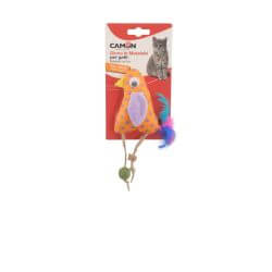 JOUET POUR CHAT POULET MATATABI AVEC HERBE A CHAT 10cm