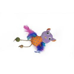 JOUET POUR CHAT HIBOU MATATABI AVEC HERBE A CHAT 10cm