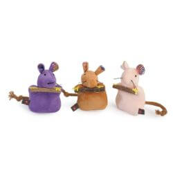 JOUET POUR CHAT SOURIS MATATABI AVEC HERBE A CHAT 10cm