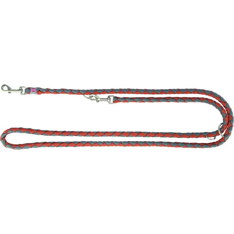 laisse Cavo réglable, S–M: 2,00 m/Diamètre 12 mm, rouille/gris graphite