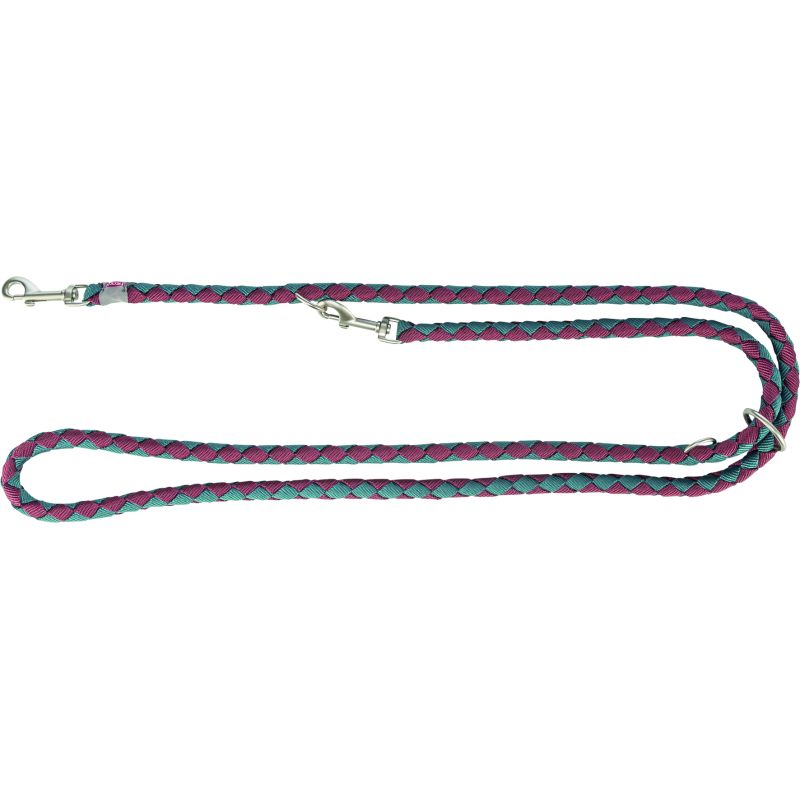 laisse Cavo réglable, S–M: 2,00 m/Diamètre 12 mm, sangria/pétrole