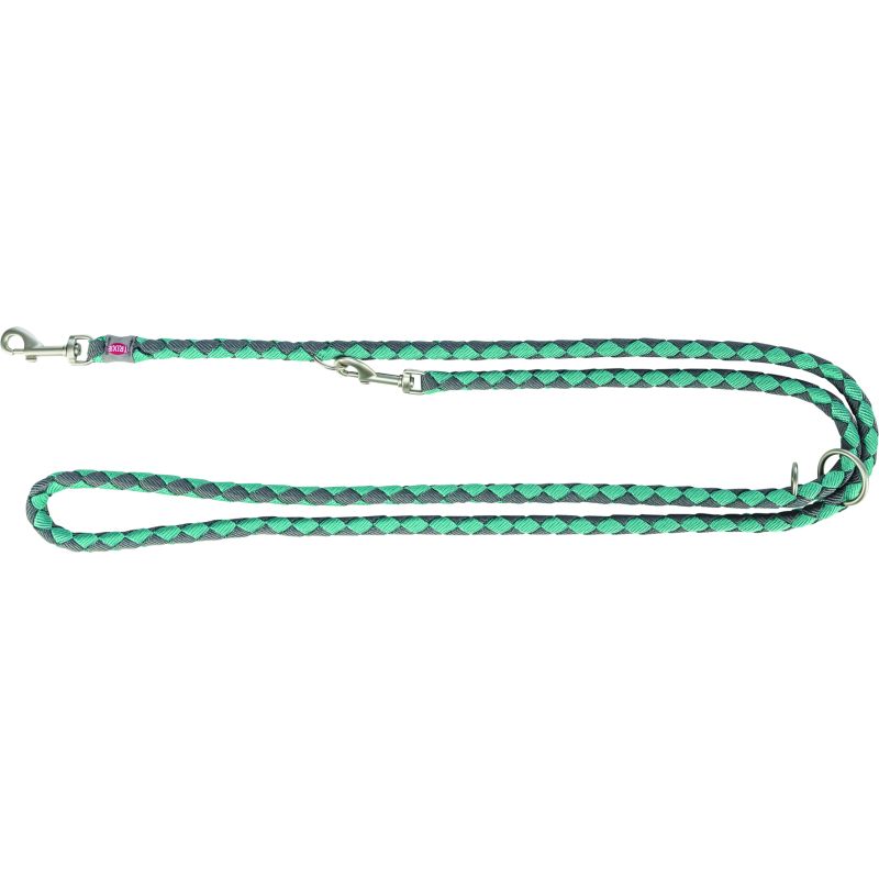 laisse Cavoe réglable, L–XL: 2,00 m/Diamètre 18 mm, aqua/gris graphite