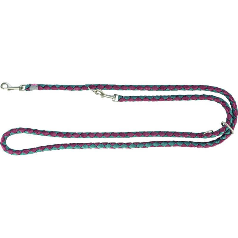 laisse Cavo réglable, L–XL: 2,00 m/Diamètre 18 mm, sangria/pétrole