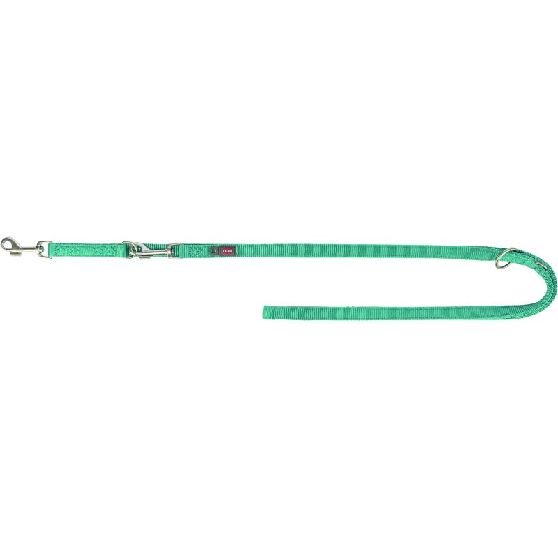 laisse Premium réglable double, M–L: 2,00 m/20 mm, aqua