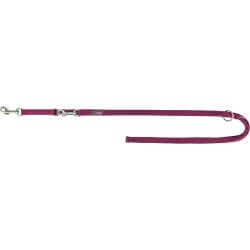 laisse Premium réglable double, M–L: 2,00 m/20 mm, sangria