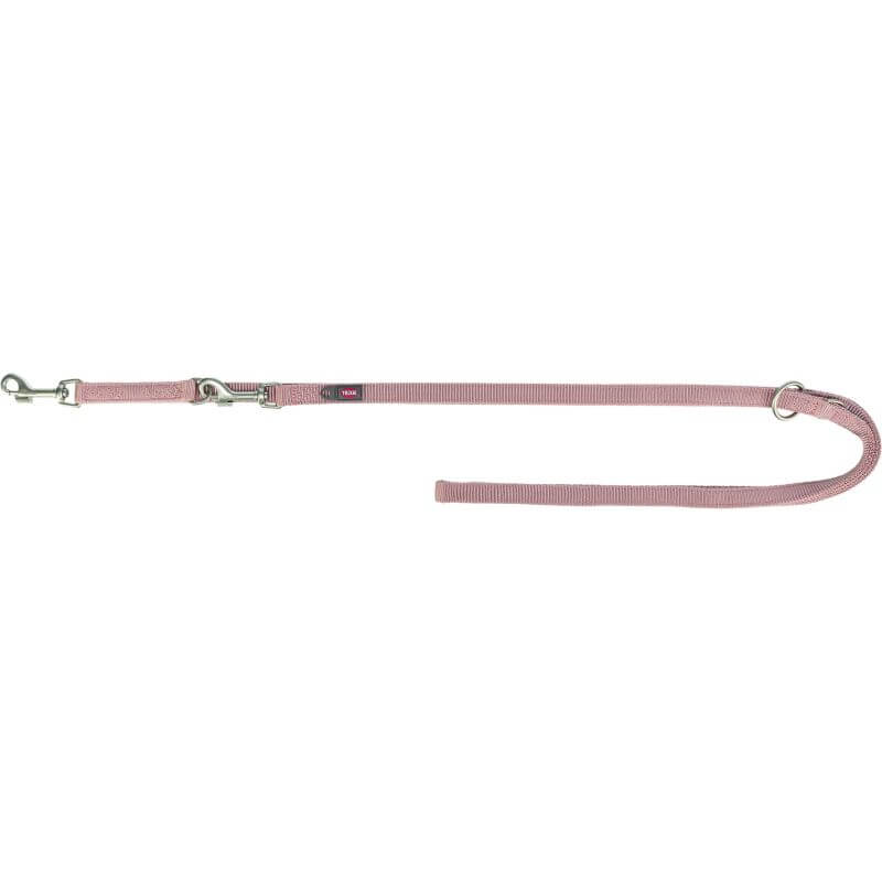laisse Premium réglable double, M–L: 2,00 m/20 mm, blush