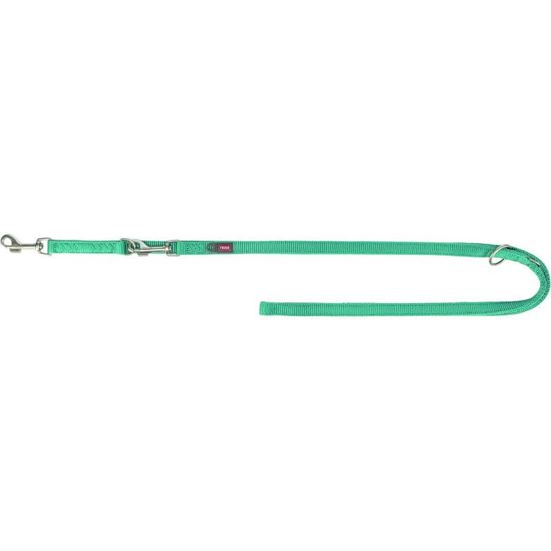 laisse Premium réglable double, XS: 2,00 m/10 mm, aqua