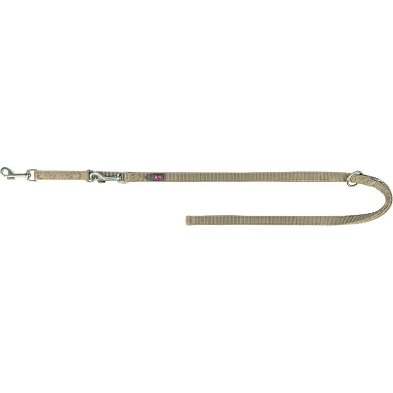 laisse Premium réglable double, XS: 2,00 m/10 mm, sable