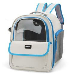 SAC A DOS BLANC/BLEU 40x33x25cm