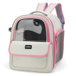 SAC A DOS BLANC/ROSE 40x33x25cm