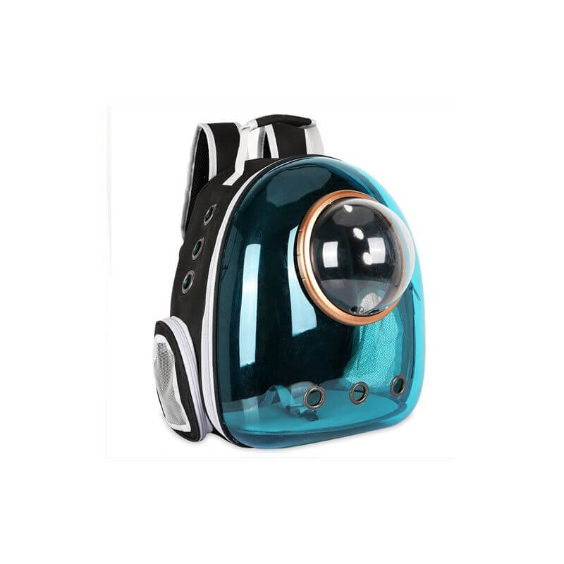 SAC A DOS BLEU TRANSPARENT 42x33x28cm