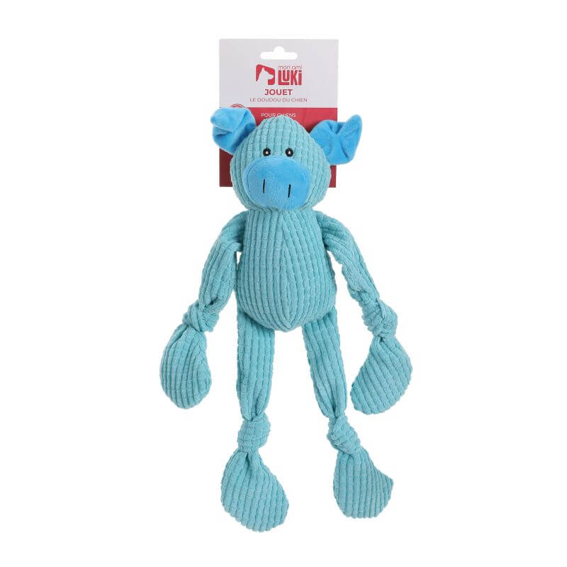 JOUET PELUCHE COCHON BLEU 36cm