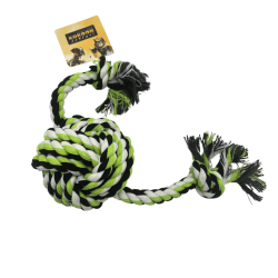 JOUET CORDE 2 NOEUDS BOULE 45cm