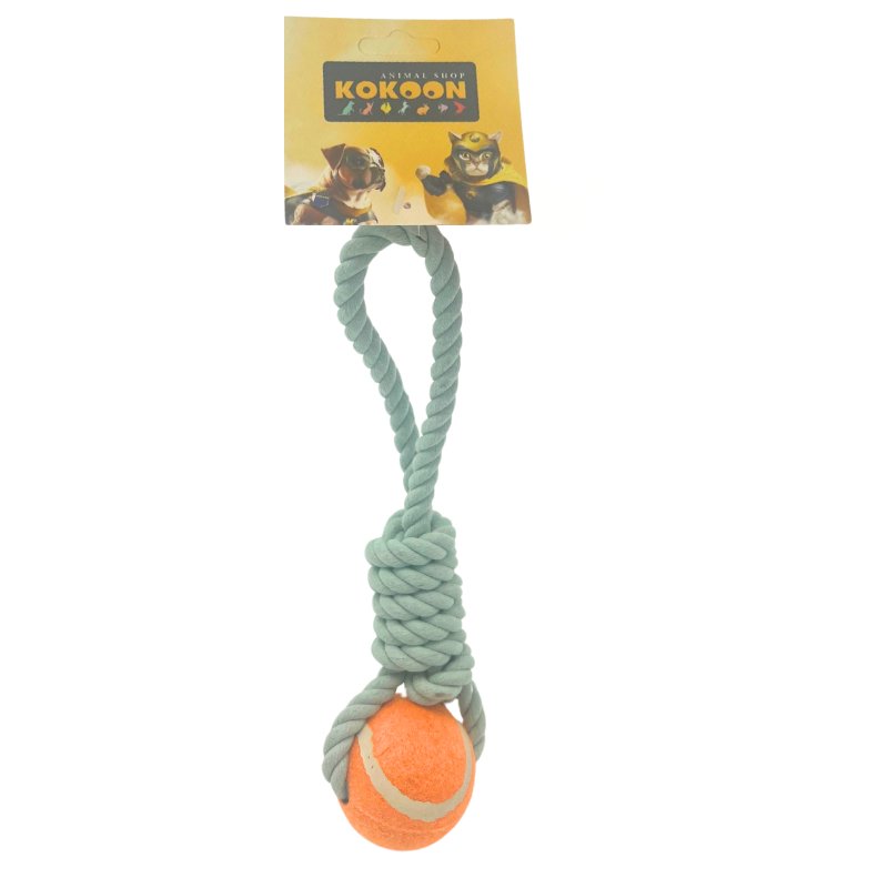 JOUET CORDE TRACTION BALLE 30cm
