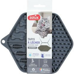 TAPIS A LECHER SILICONE CHAT GRIS