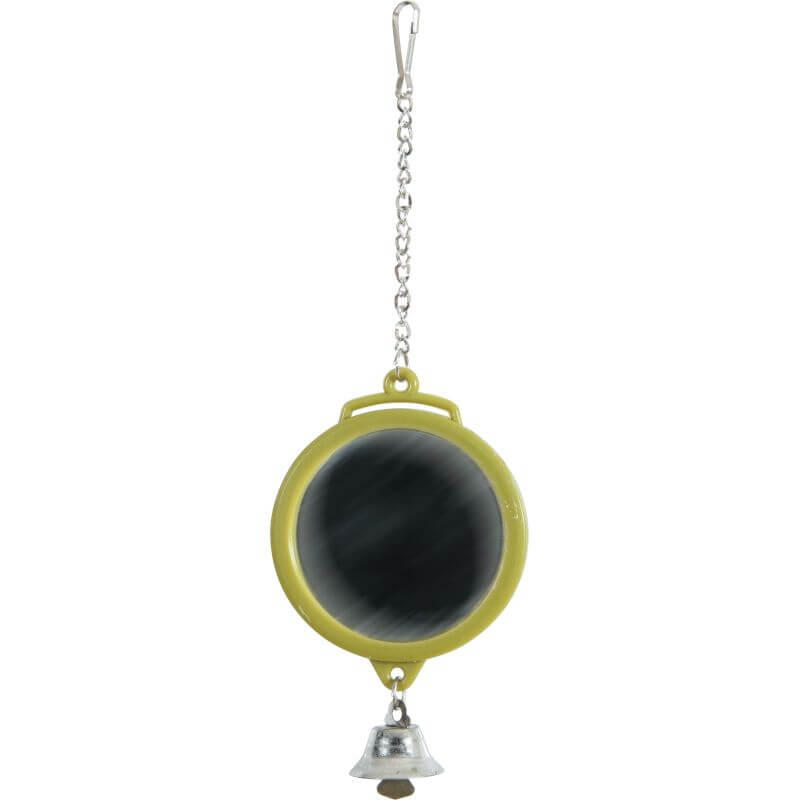 JOUET A SUSPENDRE MIROIR ROND+CLOCHETTE