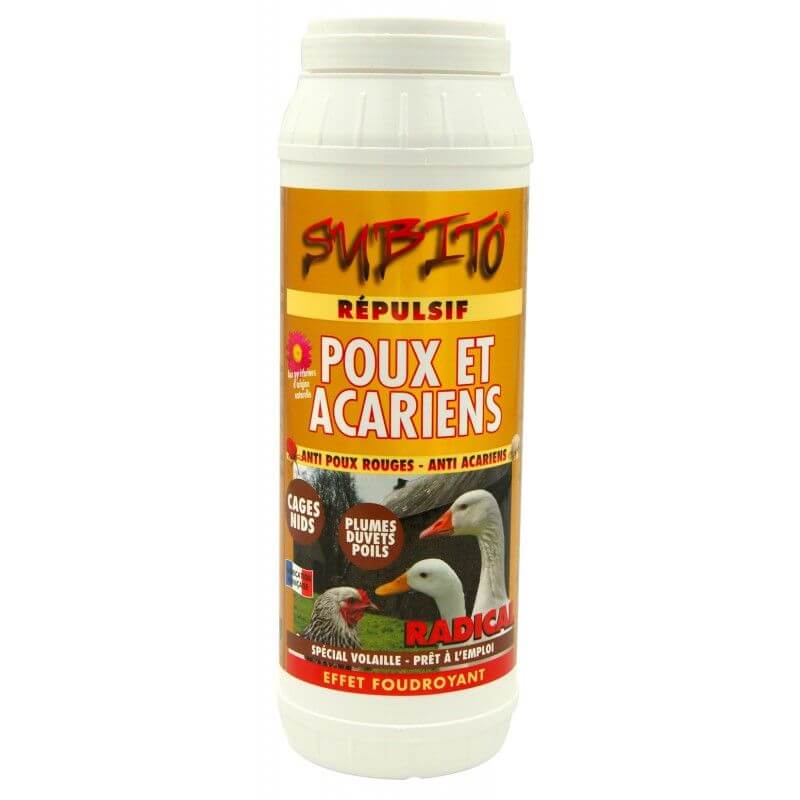 SUBITO REPULSIF POUDRE PUCES/POUX VOLAILLE 500gr