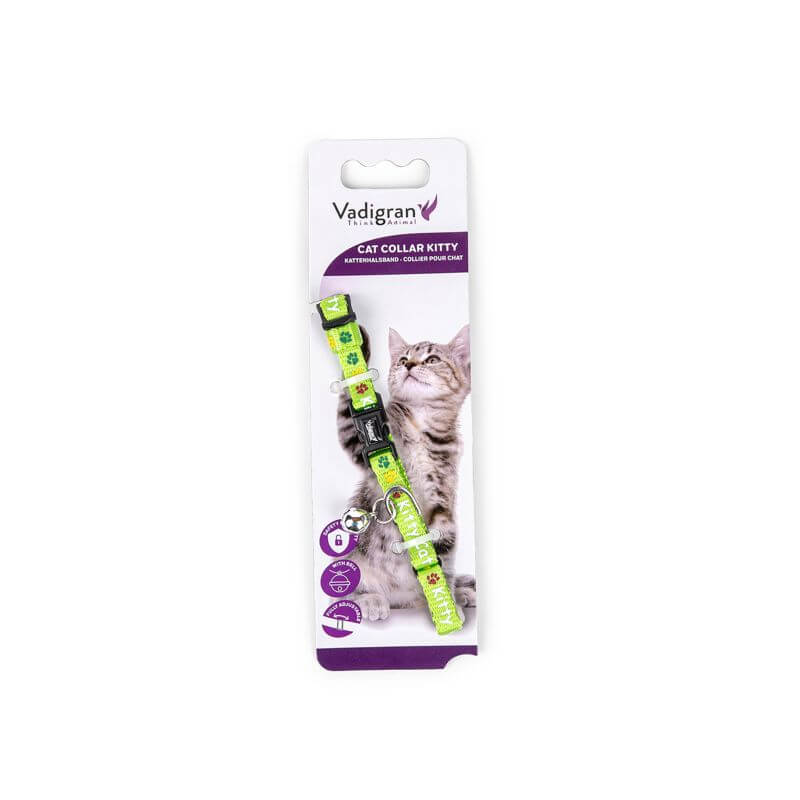 COLLIER CHAT KITTY CAT VERT 20-27cmx8mm