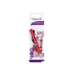 COLLIER CHAT KITTY CAT ROUGE 20-27cmx8mm