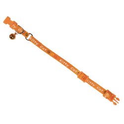 COLLIER CHAT KITTY CAT ORANGE 20-27cmx8mm