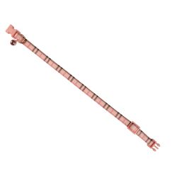 COLLIER CHAT ECOSSAIS ROSE 20-30cmx10mm