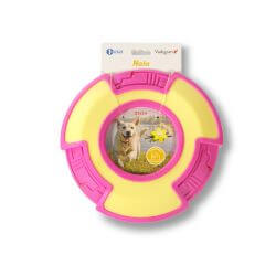 JOUET CHIEN TPR FRISBEE JAUNE 23cm