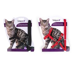 HARNAIS + LAISSE CHAT NYLON CLASSIC NOIR