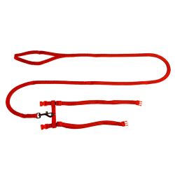 HARNAIS + LAISSE CHAT NYLON CLASSIC ROUGE