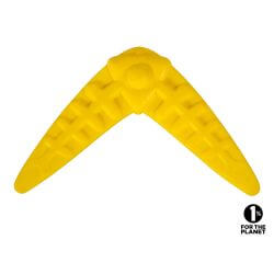 JOUET CHIEN TPR BOOMERANG JAUNE 17cm