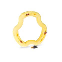 JOUET CHIEN TPR ANNEAU YELLOW VANILLA 21cm