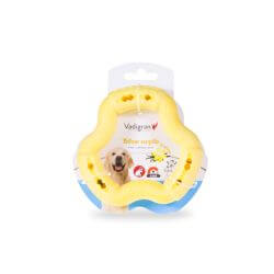 JOUET CHIEN TPR ANNEAU YELLOW VANILLA 12cm