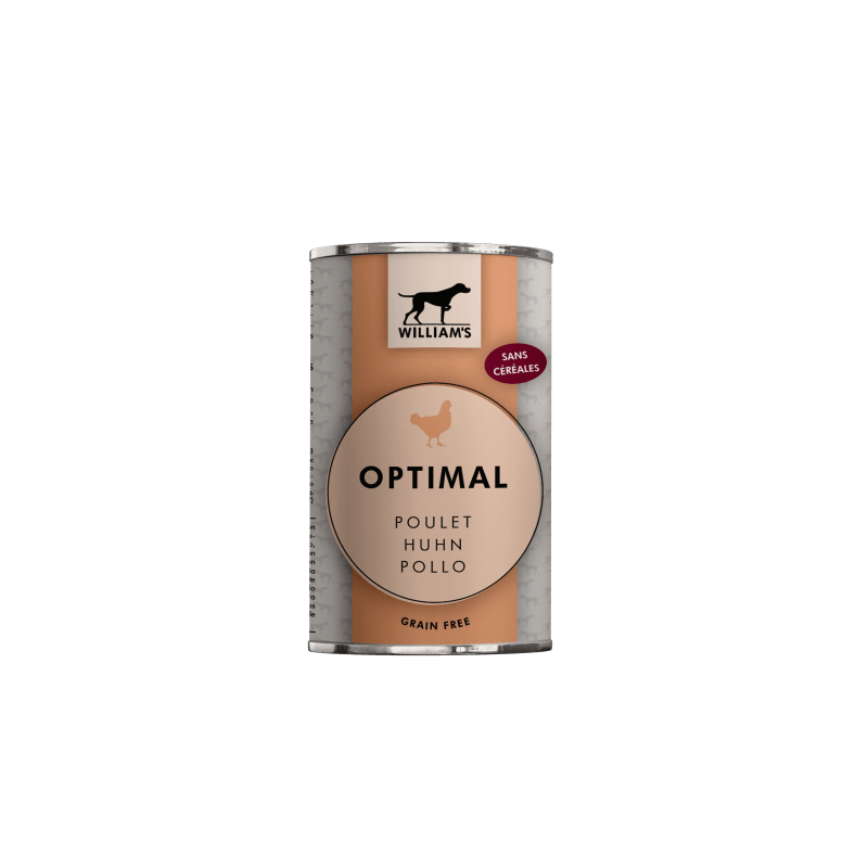 WILLIAM'S OPTIMAL POULET 400gr pour chien