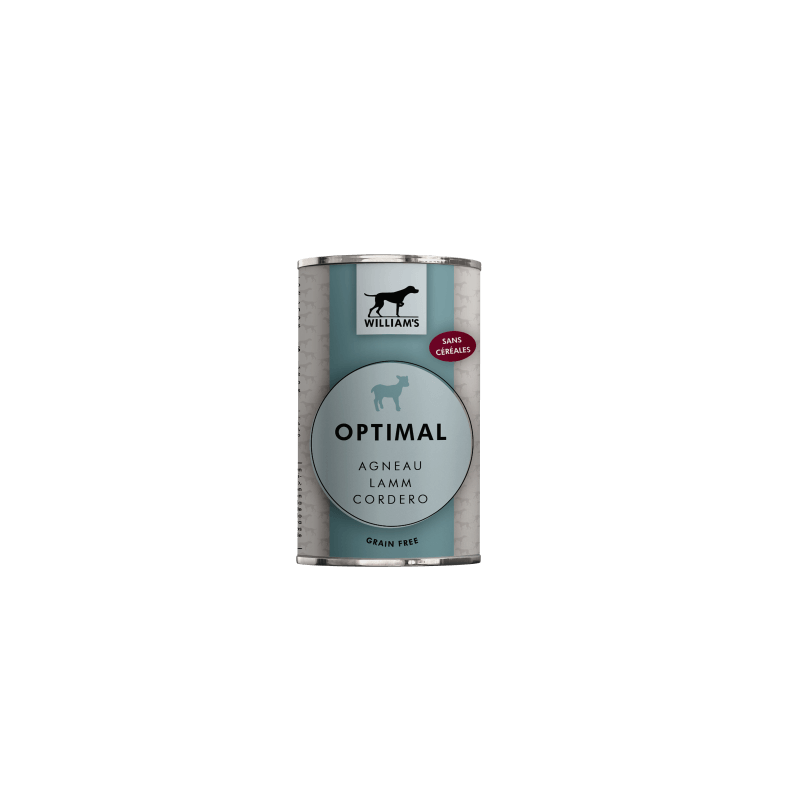 WILLIAM'S OPTIMAL AGNEAU 400gr pour chien