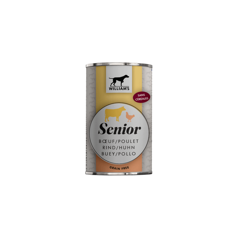 WILLIAM'S SENIOR BOEUF/POULET 395gr pour chien
