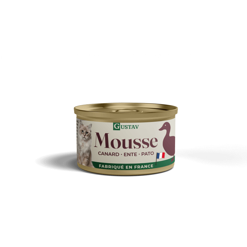 GUSTAV MOUSSE AU CANARD 85gr pour chat