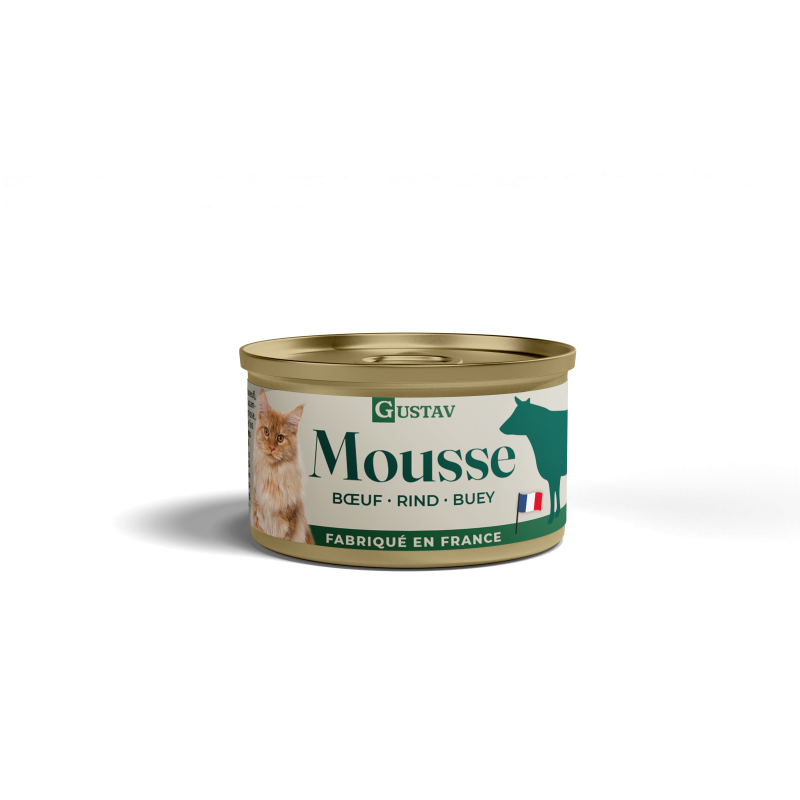 GUSTAV MOUSSE AU BOEUF 85gr pour chat