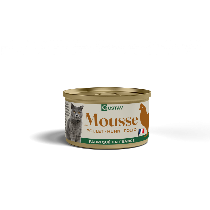 GUSTAV MOUSSE AU POULET 85gr pour chat