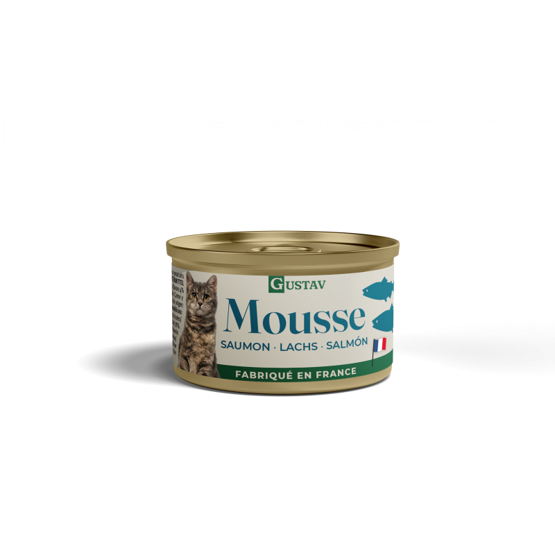 GUSTAV MOUSSE AU SAUMON 85gr pour chat