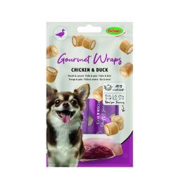 GOURMET WRAPS POULET/CANARD x3 pour chien 30gr