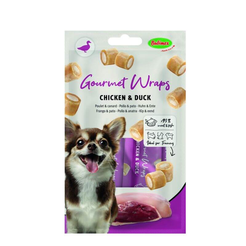 GOURMET WRAPS POULET/CANARD x3 pour chien 30gr