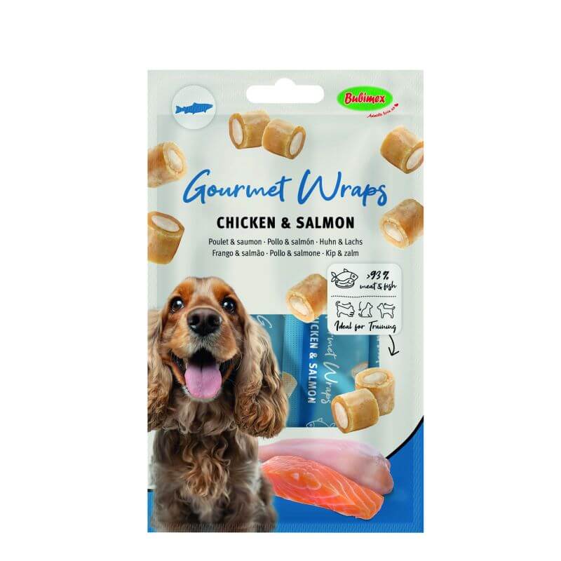 GOURMET WRAPS POULET/SAUMON x3 pour chien 30gr