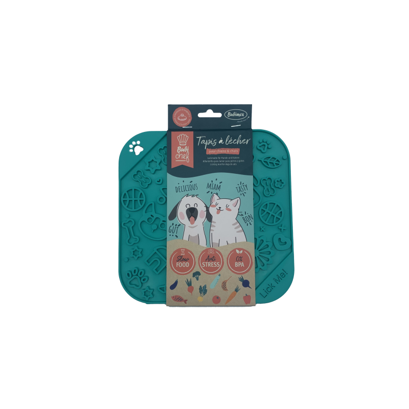TAPIS A LECHER BUBICHEF LICKME BLEU