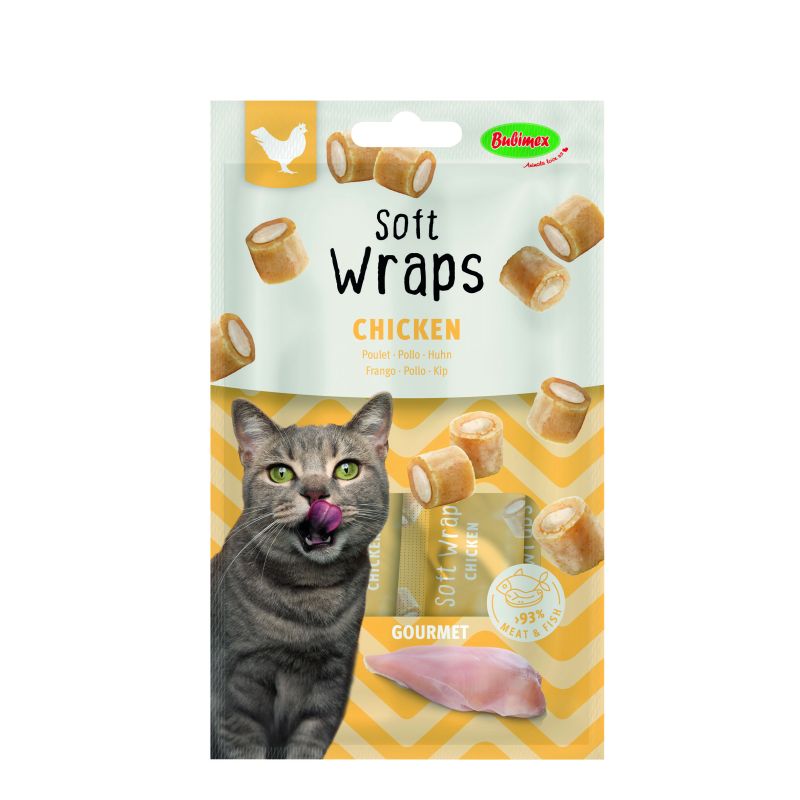 SOFT WRAPS POULET x3 pour chat 30gr