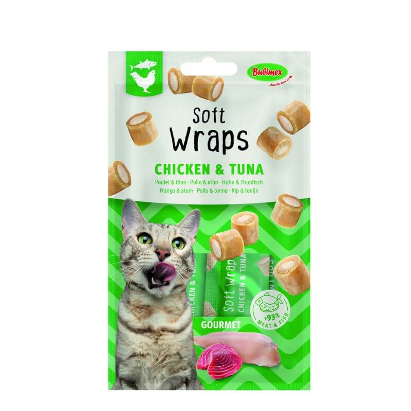 SOFT WRAPS POULET/THON x3 pour chat 30gr
