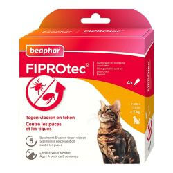 FIPROTEC SPOT-ON CHATS PUCES & TIQUES 4x0.5ml